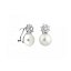 Pendientes de plata con perlas y circonitas brillantes